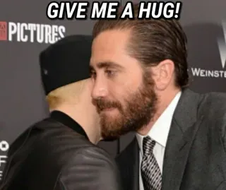 👬 GIVE ME A HUG! câlin, célébrités, amitié, affection telegram sticker