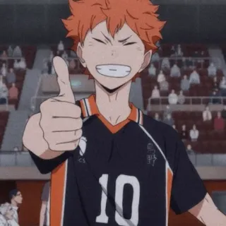 😳 Hinata Shoyo Haikyu!! хината шоё, haikyu!!, аниме, манга, волейбол, сёнен telegram sticker