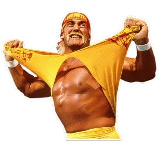 😡 Hulk Hogan Wrestling, Hulk Hogan, Wrestler, Atleta, Anni '80, Muscoli telegram sticker