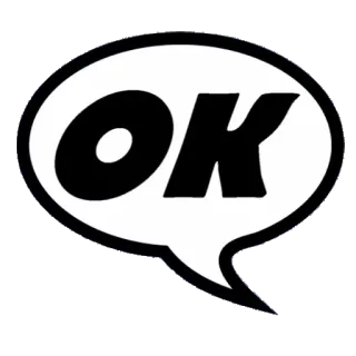 🆗 OK OK, fumetto, affermativo, accordo telegram sticker