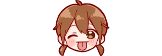 😜 Anime, Manga, Kreskówka, Słodkie, Kawaii, Chibi telegram sticker