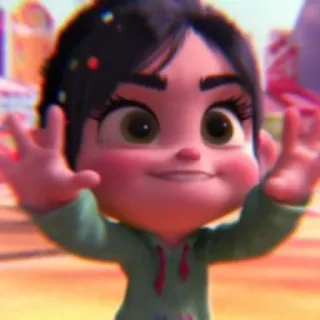 🩰 Vanellope von Schweetz Wreck-It Ralph disney, vanellope, ¡rompe ralph!, personaje de dibujos animados telegram sticker