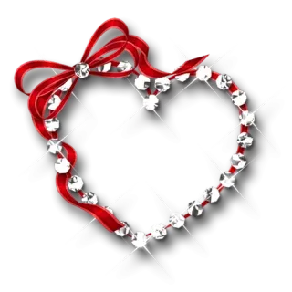 😥 cœur, ruban, diamants, étincelle, bijou, rouge, décoration telegram sticker
