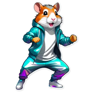 👍 criceto, cartone animato, animale, carino, adesivo, roditore, antropomorfo, personaggio telegram sticker