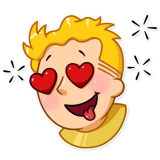 😍 hearts, eyes, love, cartoon telegram sticker