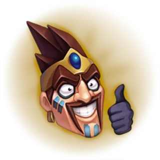 👍 Cartone animato, Pollice in su, Positivo, Approvazione, Personaggio, Emoticon, Testa telegram sticker