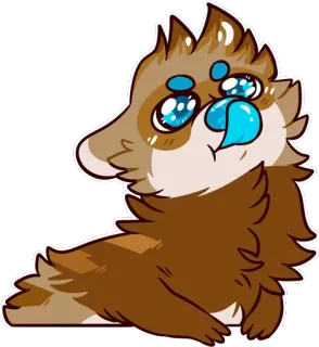 😋 cartoon, animal, cute, furry, animated, sticker telegram sticker