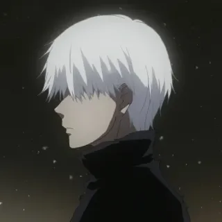 😶 Ken Kaneki Tokyo Ghoul Anime, Ghoul, Białe włosy, Profil, Tokyo Ghoul, Ken Kaneki telegram sticker
