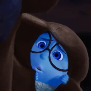 🤖 Sadness Inside Out tristezza, inside out, cartoni animati, disney, pixar, emozione telegram sticker