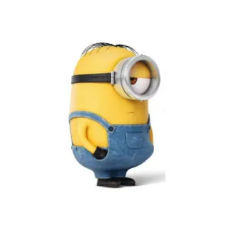 😒 Minion Despicable Me Dessin animé, Minion, Drôle, Jaune, Un oeil, Animé telegram sticker
