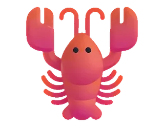 🦞 lobster, sea creature, crustacean, animal, marine life, food, seafood telegram sticker