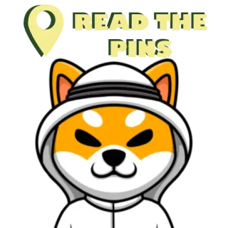 📌 READ THE PINS perro, meme, leer, pins, información, pegatina whatsapp sticker