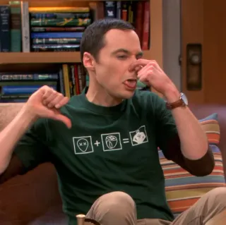 👎 Sheldon Cooper The Big Bang Theory tv show, sitcom, comedy, nerd, science, character telegram sticker