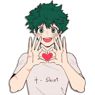 ❤️ T-Shirt dessin animé, coeur, amour, animé, t-shirt, dessin whatsapp sticker