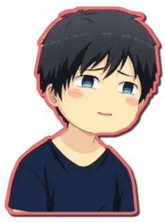 😥 Anime, Sticker, Carino, Ragazzo, Chibi telegram sticker