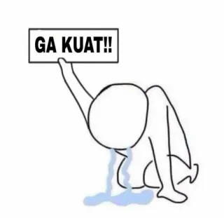 😭 GA KUAT!! 밈, 울음, 지침, 막대기 인간, 스트레스 telegram sticker