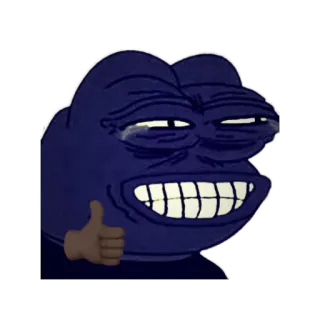 😂 Pepe the Frog pepe, katak, meme, internet, jempol, emoticon whatsapp sticker