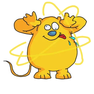 😜 cartoon, character, funny, tongue, silly, gesture telegram sticker