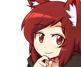😏 Anime, Cartoon, Schattig, Personage, Oren telegram sticker
