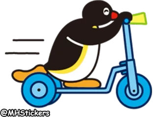 🛴 @MHStickers ステッカー, スクーター, ペンギン, 漫画 telegram sticker