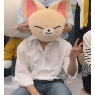 ✌️ personne, renard, animal, peluche, jouet, kpop telegram sticker