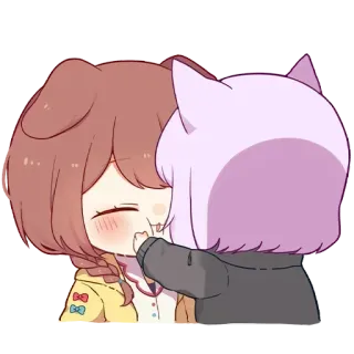 💗 cartoon, anime, kawaii, friendship, cute, chibi telegram sticker