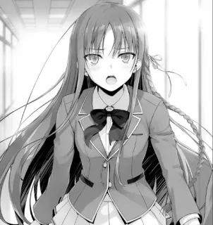 🤔 Anime, Meisje, Schooluniform, Manga, Classroom of the Elite telegram sticker