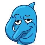 🤦‍♂️ dauphin, dessin animé, doigt d'honneur, humour, drôle, mème telegram sticker