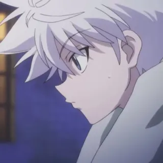 😐 Killua Zoldyck Hunter x Hunter Anime, Hunter x Hunter, Killua, Killua Zoldyck, Cartoon, Charakter telegram sticker