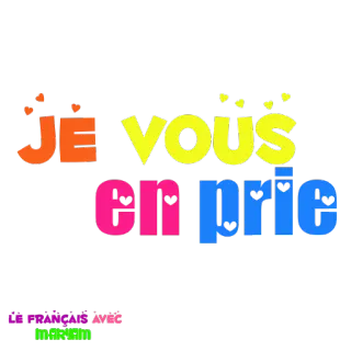 🤗 Je vous en prie francés, frase, mono, expresión whatsapp sticker