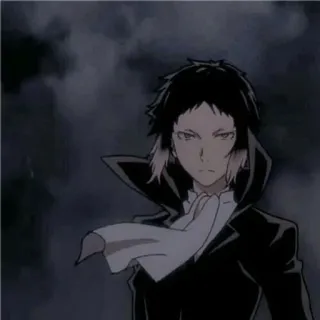 🌟 Akutagawa Ryunosuke Bungou Stray Dogs anime, manga, bungou stray dogs, akutagawa ryunosuke, character, fanart telegram sticker