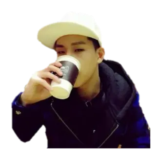 🍹 คน, กาแฟ, ดื่ม, ลำลอง, วัยรุ่น, เครื่องดื่ม telegram sticker
