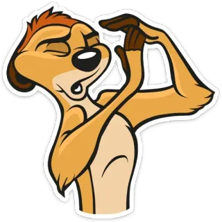☹️ Timon The Lion King meerkat, disney, cartoon, animal, funny, happy telegram sticker