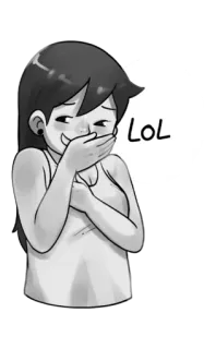 😂 LOL ridere, cartone animato, ragazza, anime, felice, lol telegram sticker