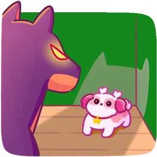 🫣 개, 고양이, 동물, 애완 동물, 귀여운, 만화 telegram sticker