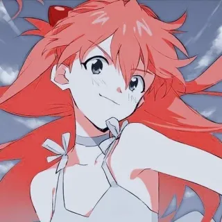 🙃 Asuka Langley Soryu Neon Genesis Evangelion Anime, Manga, Personaje, Chica, Animación, Arte telegram sticker