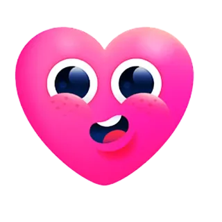 ❤️ hart, schattig, kawaii, emoji, liefde, roze telegram sticker
