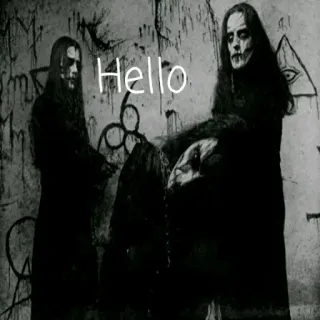 🤘 Hello ocultismo, horror, death metal, ritual, dark telegram sticker