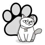 🤚 cat, paw, animal, pet, sticker, cartoon telegram sticker