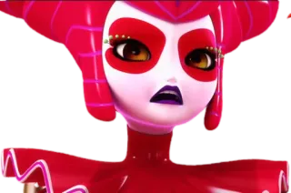 🃏 cartoon, villain, queen, face, expression, red, character telegram sticker