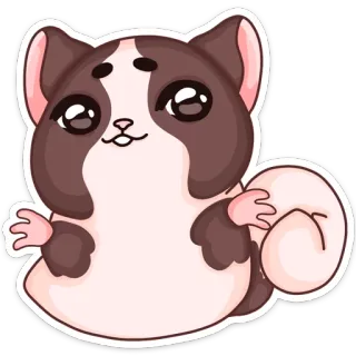 🤗 귀여운, 동물, 햄스터, 스티커, 만화 telegram sticker