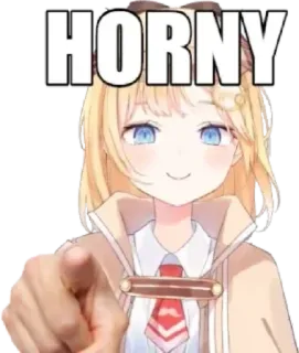 ❇️ HORNY meme, vtuber, anime, pointing, funny telegram sticker
