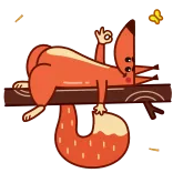 🐿 rubah, binatang, kartun, ok, imut, stiker telegram sticker