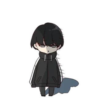 😒 Anime, Chibi, Cartoni animati, Personaggio, Adesivo telegram sticker