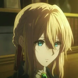 ✨ Violet Evergarden Anime, Personaggio, Ritratto, Ragazza, Bionda, Violet Evergarden telegram sticker