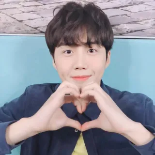 ❤️ coréen, acteur, coeur, amour, sourire, joyeux telegram sticker