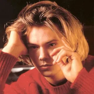 ⚡ River Phoenix актер, портрет, знаменитость, Ривер Феникс telegram sticker