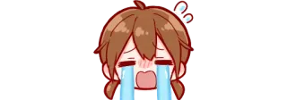 😭 płacz, smutny, anime, postać, kreskówka telegram sticker