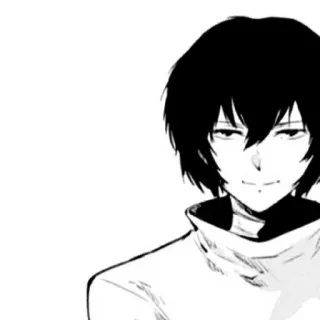 🥚 Osamu Dazai Bungou Stray Dogs Anime, Mangá, Sorriso irônico, Personagem telegram sticker