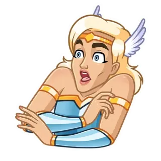 😱 mulher, ilustração, adesivo, feminino, surpresa, preocupada telegram sticker